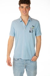 MAGLIA POLO UOMO  AZZURRO